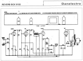 Danelectro Reverb Box 9100 schematic circuit diagram